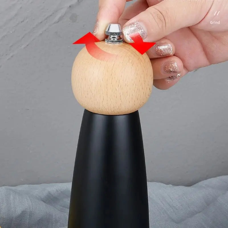 Manual Pepper Grinder Solid Wood Stainless Steel Mill Creative Spice Salt Pepper Grinder Machine Kitchen Gadgets